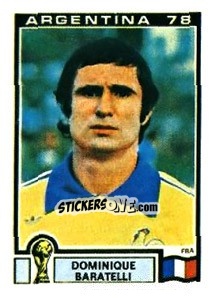 Sticker Dominique Baratelli - FIFA World Cup Argentina 1978 - Panini