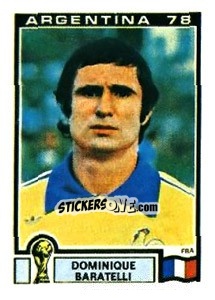 Sticker Dominique Baratelli - FIFA World Cup Argentina 1978 n. 96 - Panini