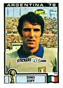 Cromo Dino Zoff - FIFA World Cup Argentina 1978 - Panini
