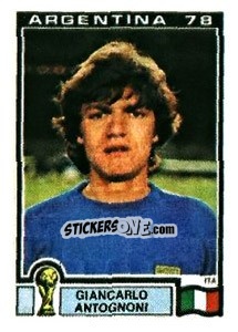 Sticker Giancarlo Antognoni - FIFA World Cup Argentina 1978 n. 108 - Panini