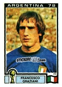 Sticker Francesco Graziani - FIFA World Cup Argentina 1978 - Panini