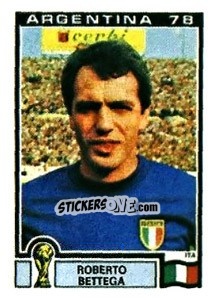 Sticker Roberto Bettega - FIFA World Cup Argentina 1978 n. 113 - Panini