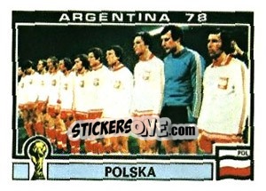 Sticker Poland Team - FIFA World Cup Argentina 1978 - Panini