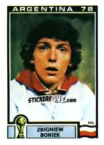Sticker Zbigniew Boniek - FIFA World Cup Argentina 1978 n. 126 - Panini