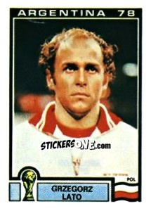 Figurina Grzegorz Lato - FIFA World Cup Argentina 1978 n. 128 - Panini