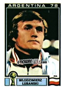 Sticker Wlodzimerz Lubanski - FIFA World Cup Argentina 1978 n. 130 - Panini