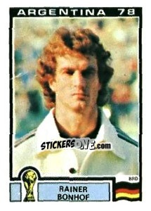 Sticker Rainer Bonhof - FIFA World Cup Argentina 1978 n. 142 - Panini