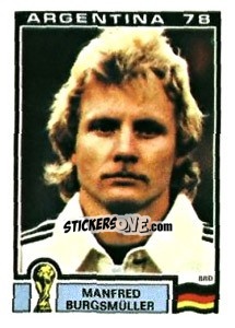 Sticker Manfred Burgsmuller - FIFA World Cup Argentina 1978 - Panini