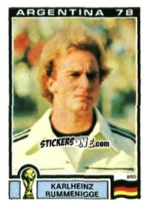 Figurina Karlheinz Rummenigge - FIFA World Cup Argentina 1978 - Panini