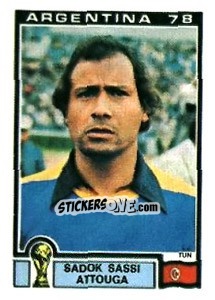 Sticker Sadok Sassi Atouga - FIFA World Cup Argentina 1978 n. 153 - Panini