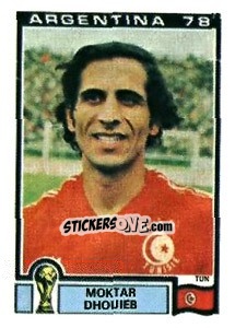 Sticker Moktar Dhouieb - FIFA World Cup Argentina 1978 n. 154 - Panini