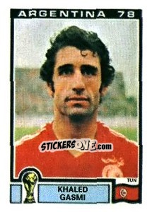 Sticker Khaled Gasmi - FIFA World Cup Argentina 1978 - Panini