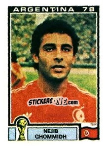 Sticker Nejib Ghommidh - FIFA World Cup Argentina 1978 - Panini