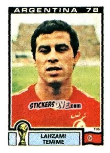 Sticker Lahzami Temime - FIFA World Cup Argentina 1978 - Panini