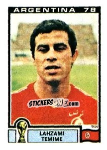 Sticker Lahzami Temime - FIFA World Cup Argentina 1978 n. 163 - Panini