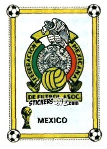 Cromo Mexico Federation - FIFA World Cup Argentina 1978 - Panini