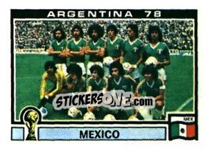 Figurina Mexico Team - FIFA World Cup Argentina 1978 - Panini