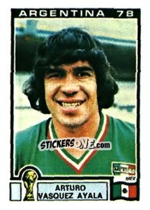 Cromo Arturo Vasquez Ayala - FIFA World Cup Argentina 1978 - Panini