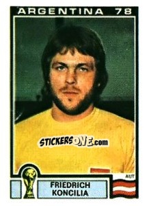 Sticker Friedrich Koncilia - FIFA World Cup Argentina 1978 n. 189 - Panini