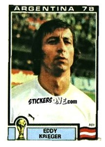 Sticker Eddy Krieger - FIFA World Cup Argentina 1978 n. 193 - Panini
