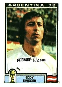 Figurina Eddy Krieger - FIFA World Cup Argentina 1978 - Panini