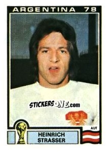 Sticker Heunrich Strasser - FIFA World Cup Argentina 1978 - Panini