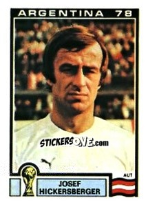 Sticker Josef Hickersberger - FIFA World Cup Argentina 1978 n. 196 - Panini