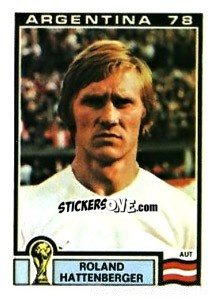 Sticker Roland Hattenberger - FIFA World Cup Argentina 1978 - Panini