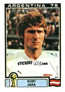 Sticker Kurt Jara - FIFA World Cup Argentina 1978 n. 198 - Panini