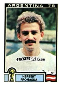 Sticker Herbert Prohaska - FIFA World Cup Argentina 1978 n. 199 - Panini