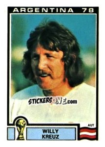 Sticker Willy Kreuz - FIFA World Cup Argentina 1978 n. 202 - Panini
