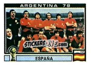 Sticker Spain Team - FIFA World Cup Argentina 1978 n. 206 - Panini