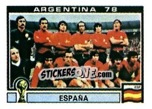 Figurina Spain Team - FIFA World Cup Argentina 1978 - Panini