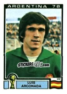 Sticker Luis Arconada - FIFA World Cup Argentina 1978 n. 222 - Panini