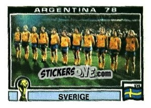 Sticker Sweden Team - FIFA World Cup Argentina 1978 - Panini