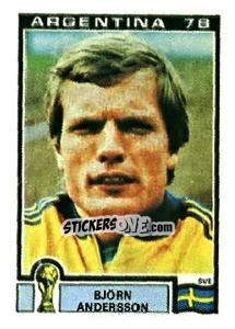 Cromo Bjorn Andersson - FIFA World Cup Argentina 1978 - Panini