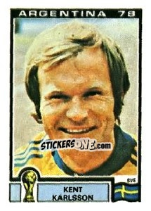 Sticker Kent Karlsson - FIFA World Cup Argentina 1978 - Panini
