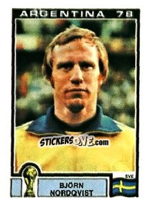 Sticker Bjorn Nordqvist - FIFA World Cup Argentina 1978 - Panini