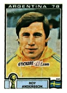 Cromo Roy Andersson - FIFA World Cup Argentina 1978 - Panini