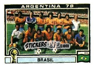 Figurina Brasil Team - FIFA World Cup Argentina 1978 - Panini