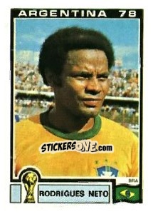 Sticker Rodrigues Neto - FIFA World Cup Argentina 1978 - Panini