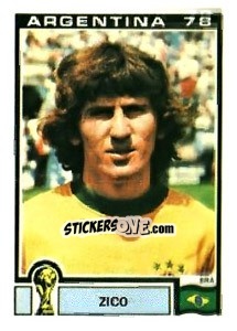 Cromo Zico - FIFA World Cup Argentina 1978 - Panini