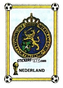 Sticker Netherlands Federation - FIFA World Cup Argentina 1978 - Panini