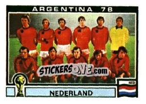 Sticker Netherlands Team - FIFA World Cup Argentina 1978 - Panini