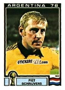 Sticker Piet Schrijvers - FIFA World Cup Argentina 1978 n. 261 - Panini