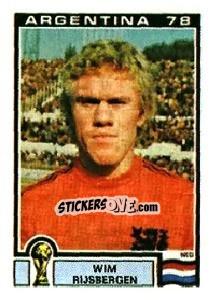 Sticker Wim Rijsbergen - FIFA World Cup Argentina 1978 - Panini