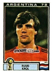 Sticker Ruud Krol - FIFA World Cup Argentina 1978 n. 265 - Panini