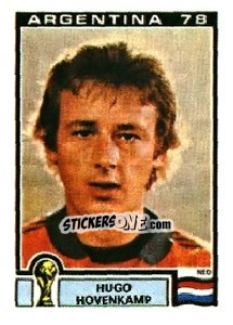 Cromo Hugo Hovenkamp - FIFA World Cup Argentina 1978 - Panini