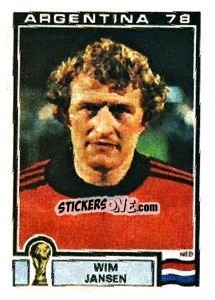 Figurina Wim Jansen - FIFA World Cup Argentina 1978 - Panini