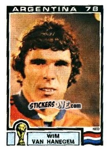 Sticker Wim van Hanegem - FIFA World Cup Argentina 1978 - Panini